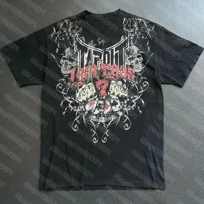 T-shirt Hip Hop Streetwear Femme Vintage Graphique Style Américain Mode Ample Tops Décontractés Couple Manches Courtes Vêtements