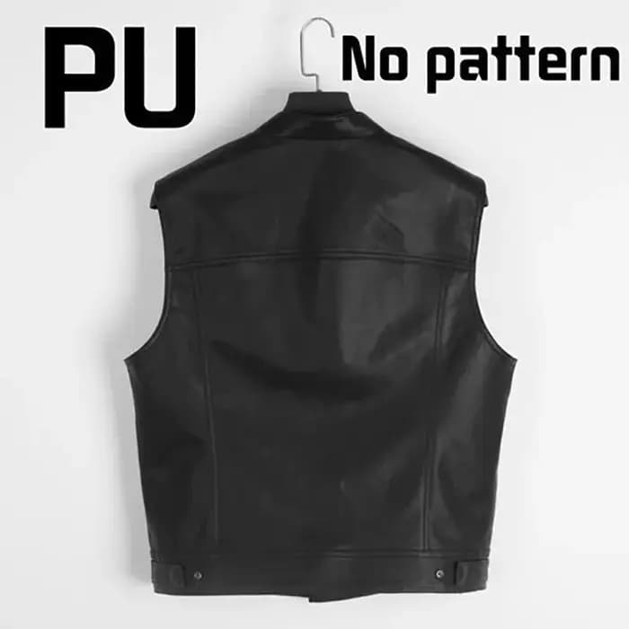 Classique hommes col montant moto Biker gilet en cuir mâle élégant nouveaux vêtements automne hiver