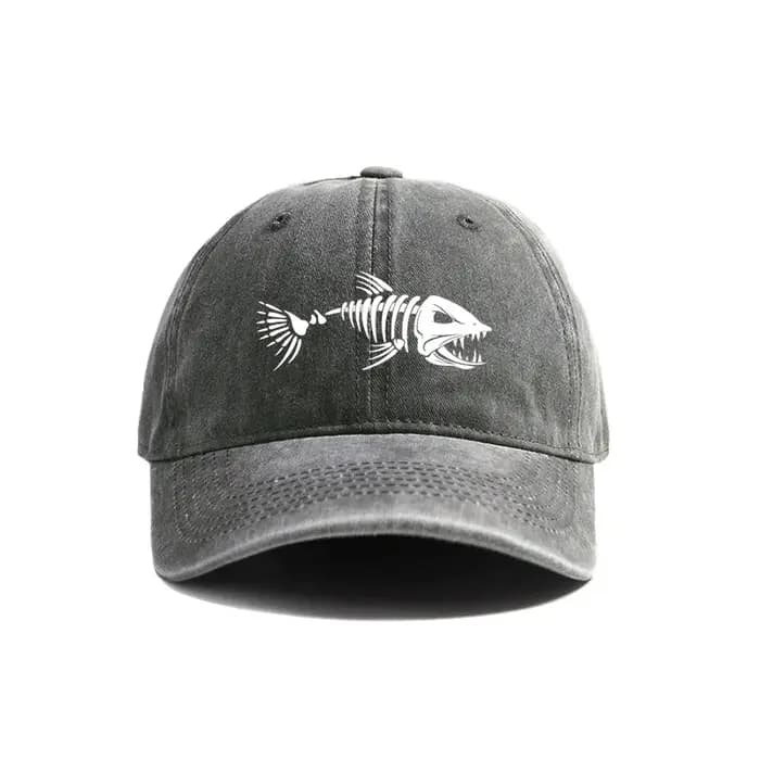 Les casquettes de baseball imprimées en os de poisson et d'os de poisson sont des équipements idéaux