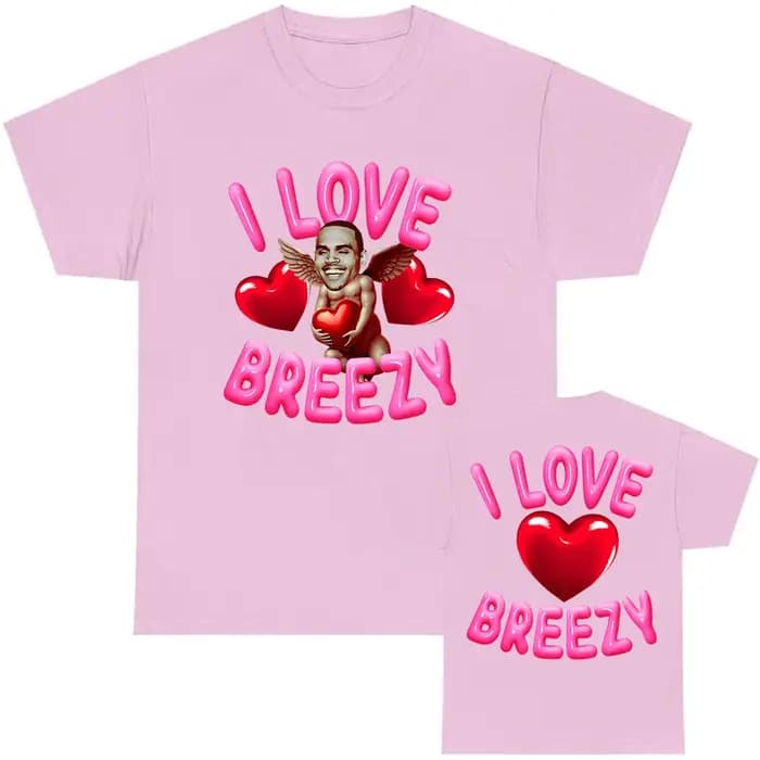 J'aime Breezy Chris Brown T-shirt décontracté à manches courtes hommes t-shirts coton de haute qualité unisexe