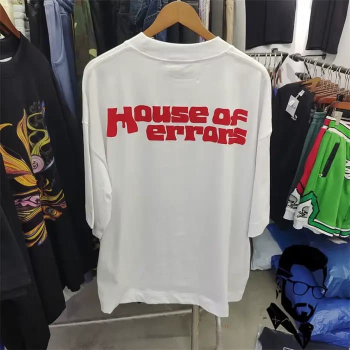 House of Errors T-Shirt en coton surdimensionné pour hommes et femmes