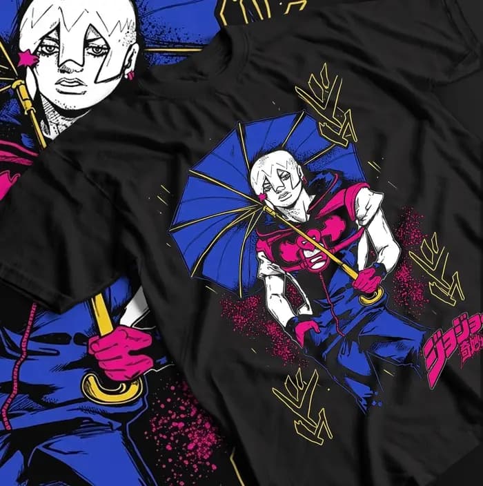 Cool Anime JoJo Shirt – T-shirt Jodio, T-shirt graphique pour fan de Jotaro Kujo