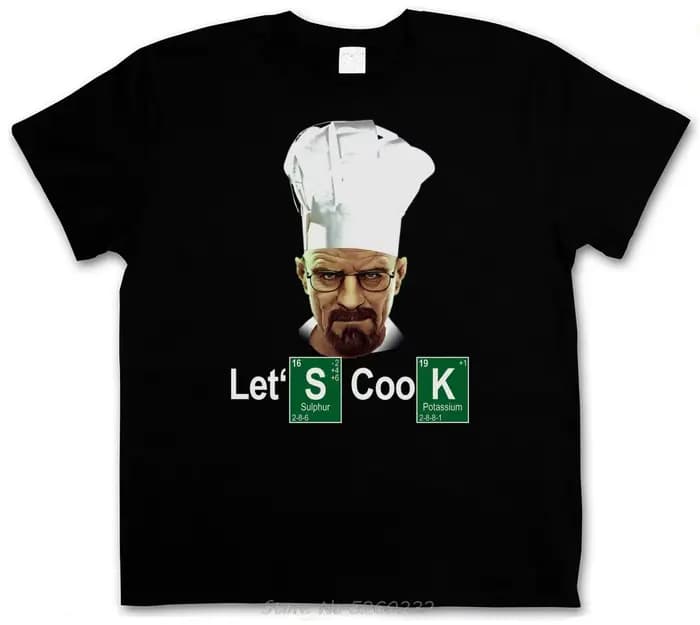 LET S COOK CHEF T-SHIRT - Breaking Walter White Meth Heisenberg TV Bad