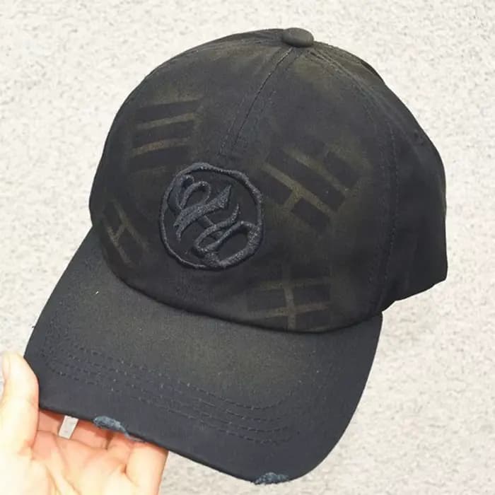 Casquette de baseball brodée en coton noir pour fans de K-pop