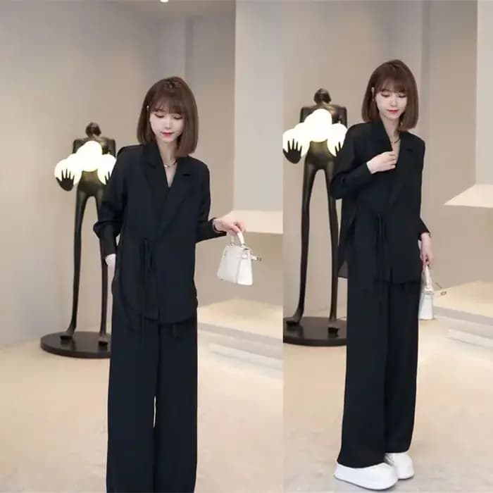 Haut et pantalon de célébrité de tempérament de mode de bouton de piedmont de loisirs