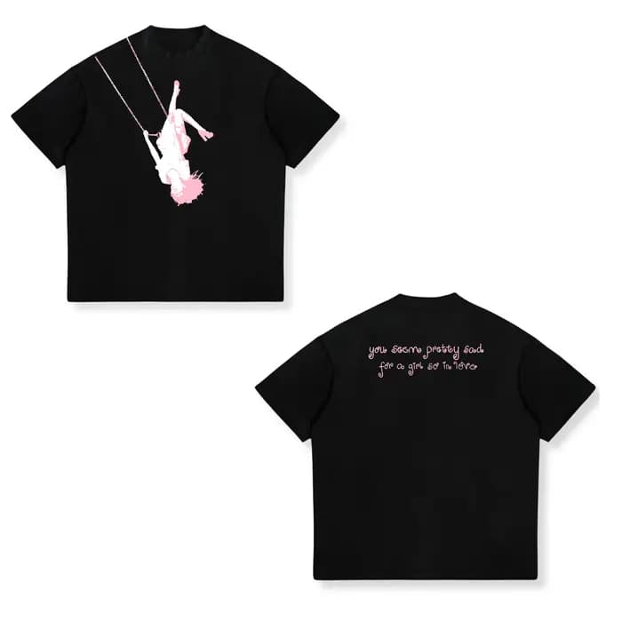 T-shirt graphique unisexe en coton Y2k, surdimensionné, populaire, pour hommes et femmes, Livia You