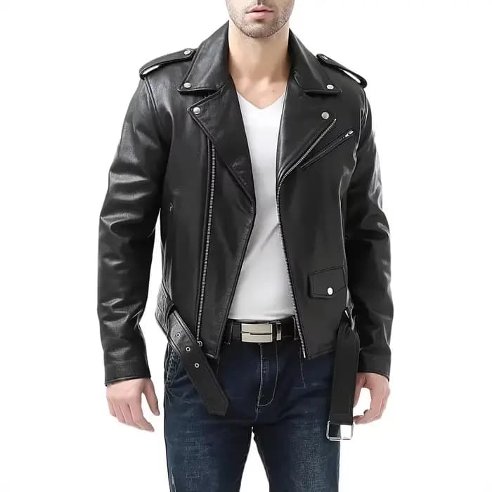 Nouvelle Veste en Cuir pour Homme