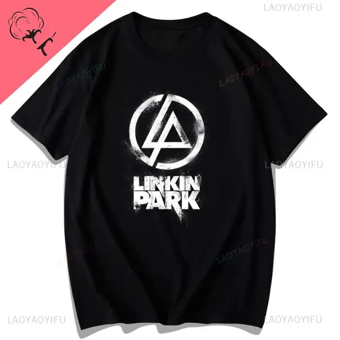 Rouge coréen Linkin Park T-shirts à manches courtes pour hommes et femmes