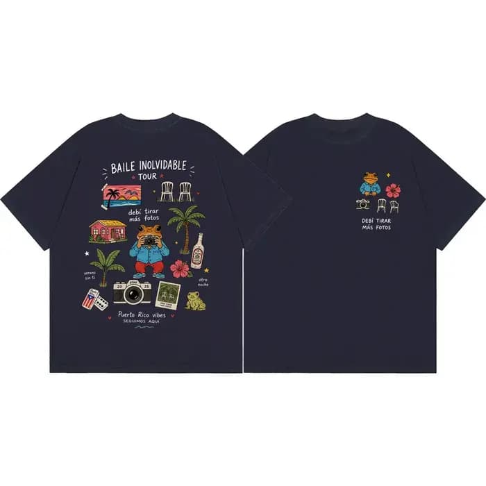 T-shirt Rapper Bad Bunny Debi Tirar Mas Fotos DTMF Album Merch
