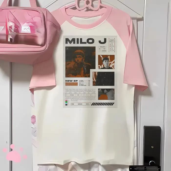 Milo j t-shirts femmes modèle jeune streetwear t-shirt femme bande dessinée vêtements