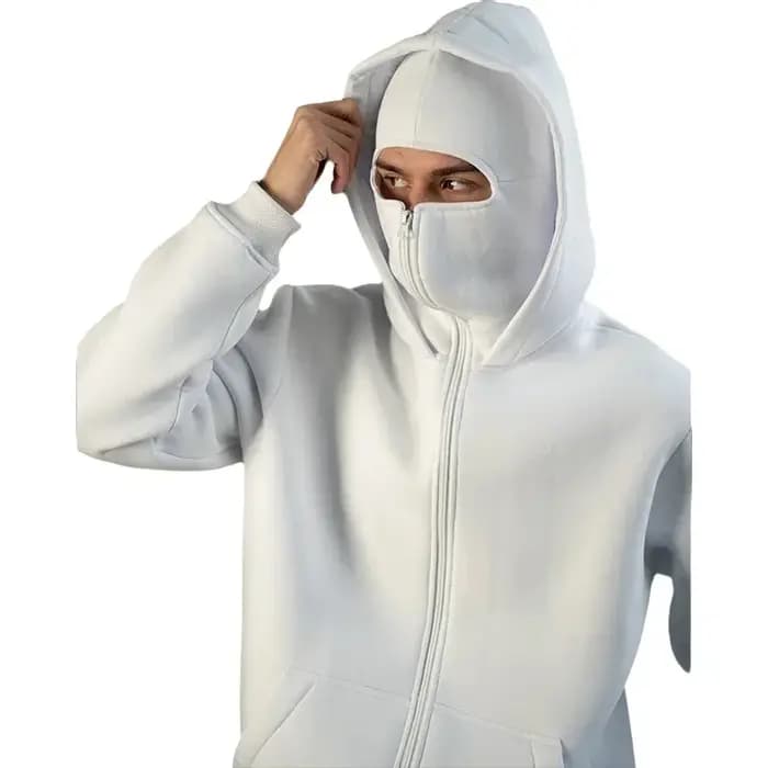 Sweat à capuche avec masque facial pour hommes
