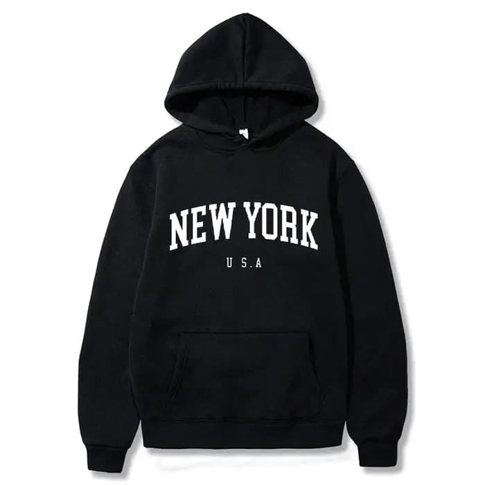 Hommes femmes New York états-unis ville sweats à capuche mode lettre imprimé graphique sweats ample décontracté Harajuku pull à capuche vêtements de sport