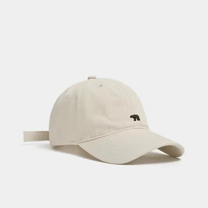 Casquette de baseball polyvalente d'été brodée d'un ours polaire avec une large visière pour un visage fin