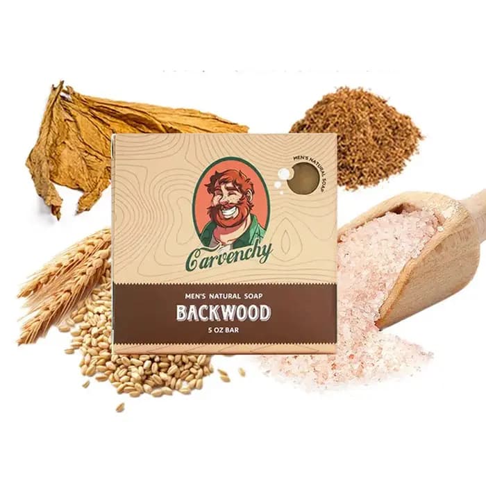 Savon Nettoyant Exfoliant Hydratant au Coco Backwood Beached Boozie aux Huiles Naturelles Parfum Rafraîchissant pour Hommes