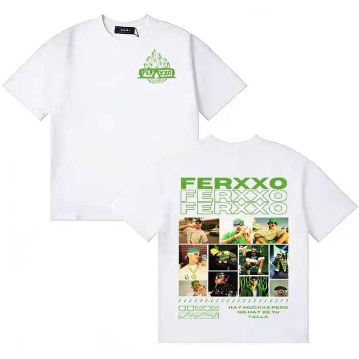 T-shirt unisexe en coton 100% avec impression de la couverture de l'album du rappeur Feid Ferxxo