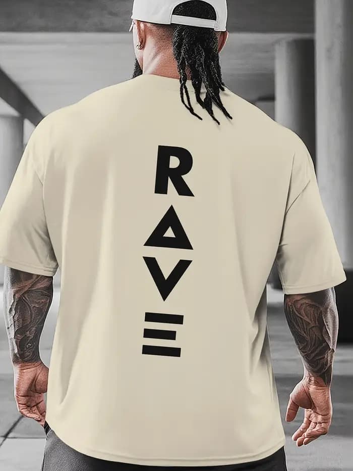 T-shirt pour homme RAVE letter