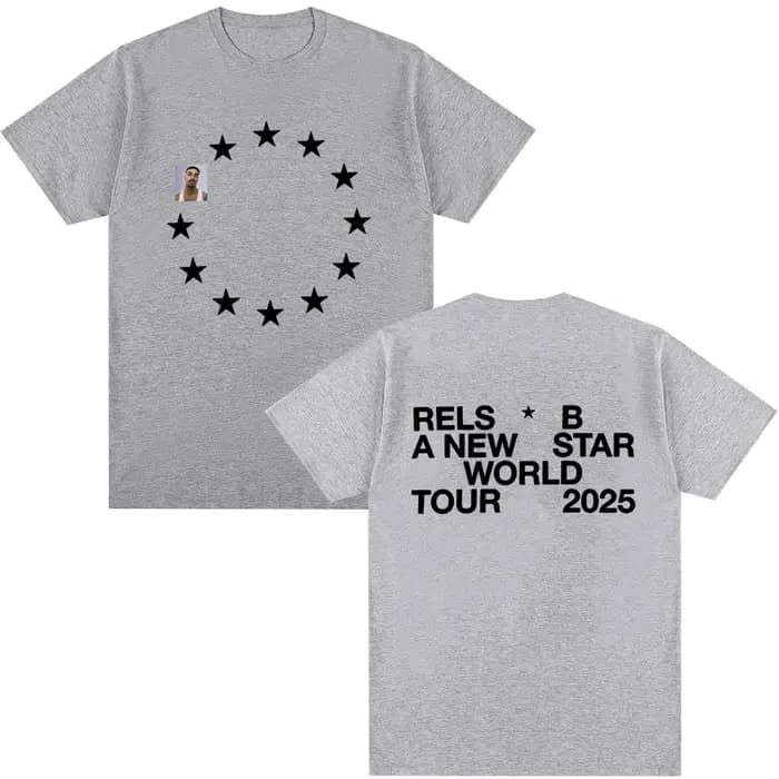 Rels B A New Star World Tour 2025 Merch T-shirt hommes femmes vêtements Hip Hop T-shirts coton décontracté Harajuku