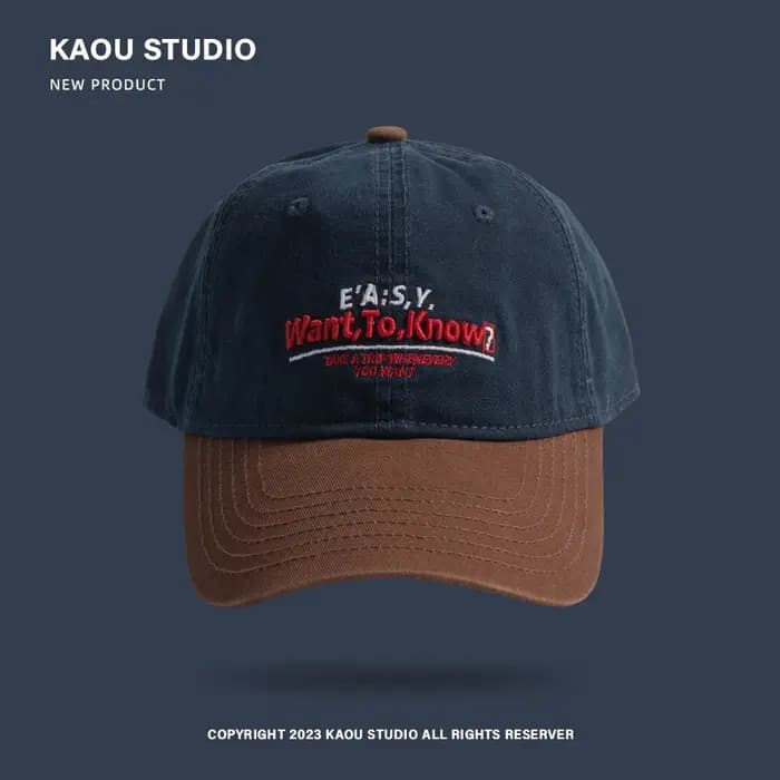 Casquette à visière brodée pour hommes