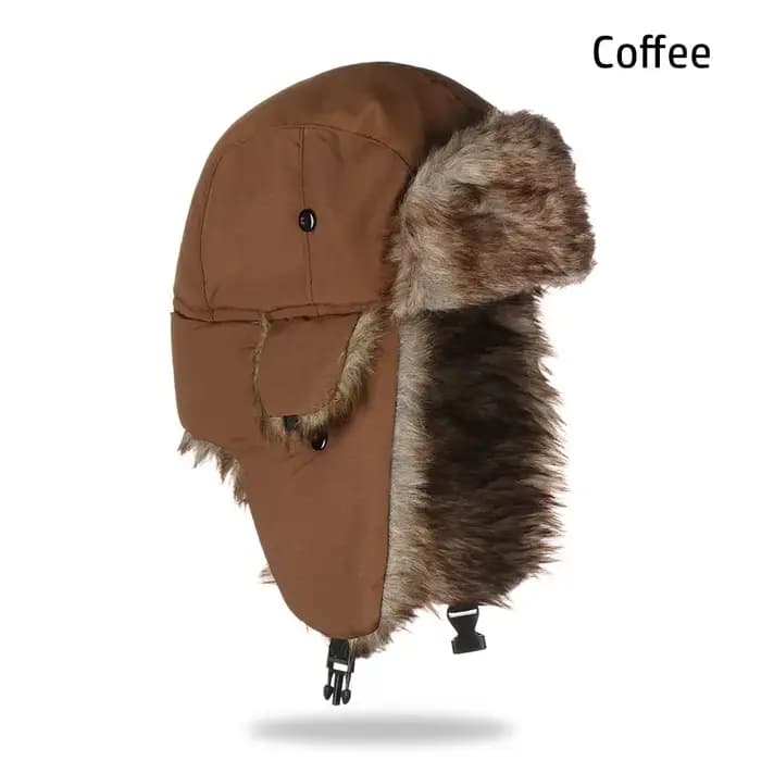 Hommes femmes fourrure oreillette casquette d'hiver russe Ushanka chapeaux