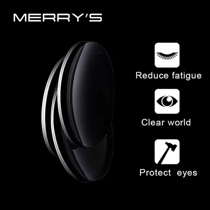 MERRYS Prescription série 1.56 1.61 1.67 1.74 CR-39 résine asphérique lunettes lentilles myopie hype