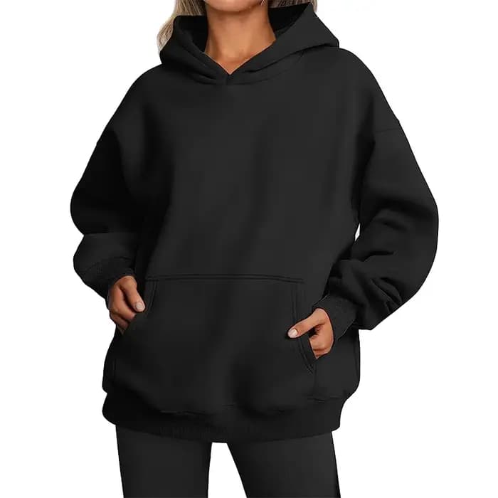 Sweat-shirt à capuche en polaire surdimensionné pour hommes et femmes