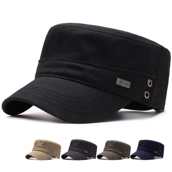 Casquette de baseball à visière en coton simple pour hommes