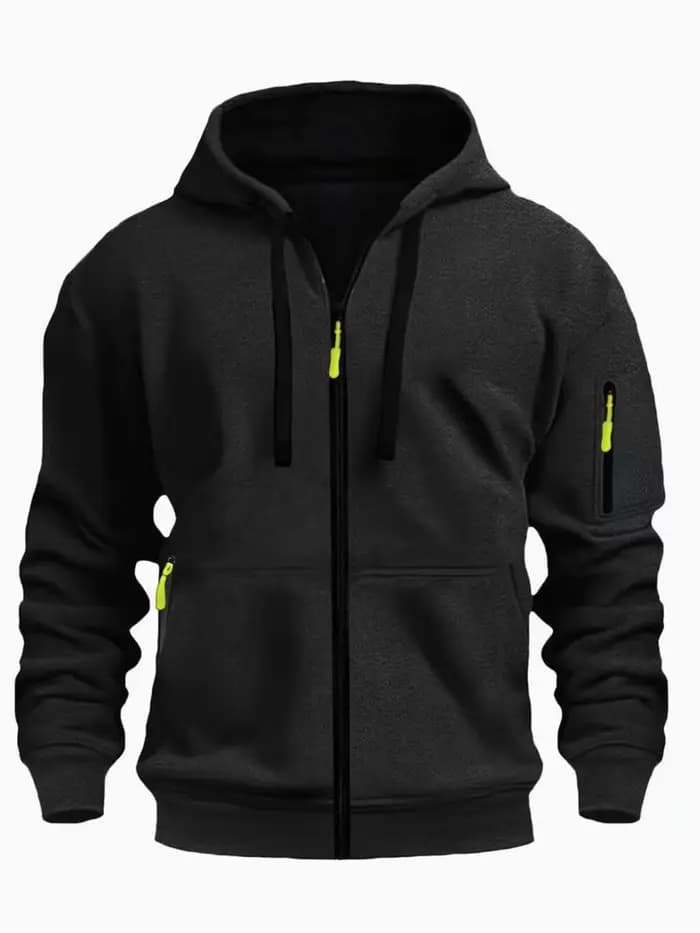 Ensemble de survêtement décontracté pour hommes – Sweat-shirts à capuche zippés de haute qualité pou