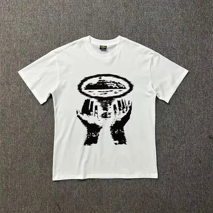 T-shirt imprimé pour homme, vêtements de mode streetwear, style avant-gardiste, design rétro surdime