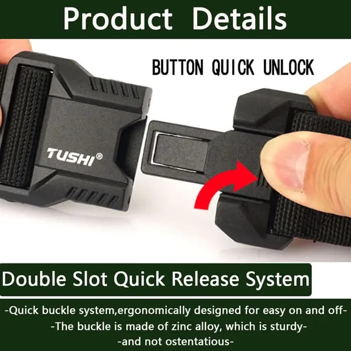TUSBottles-Ceinture de travail enfichable à dégagement rapide en métal pour hommes, ceinture de trav