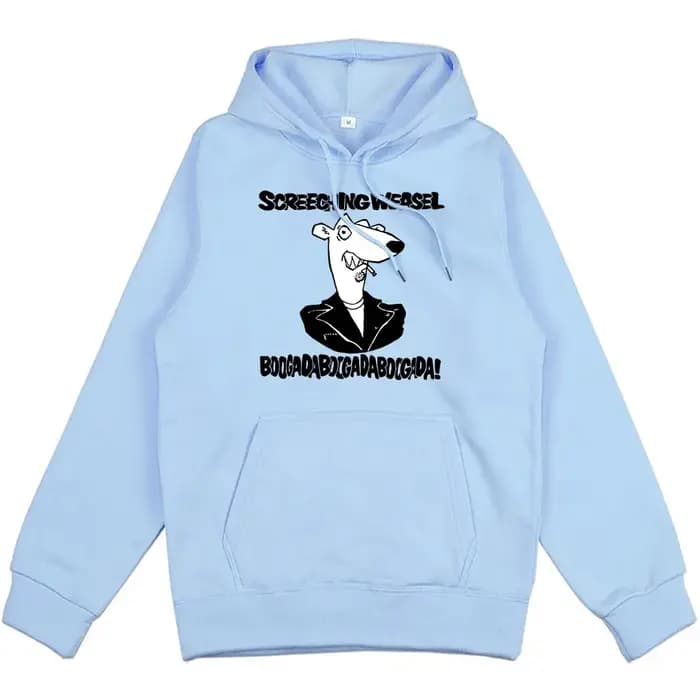 Sweats à capuche unisexes à la mode, bande de belette hurlante, impression graphique de dessin animé drôle PVD, streetwear hip hop masculin, vêtements à capuche