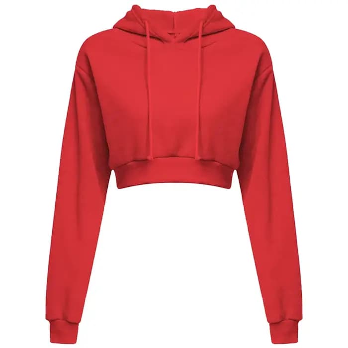 Sweat à capuche court pour femme
