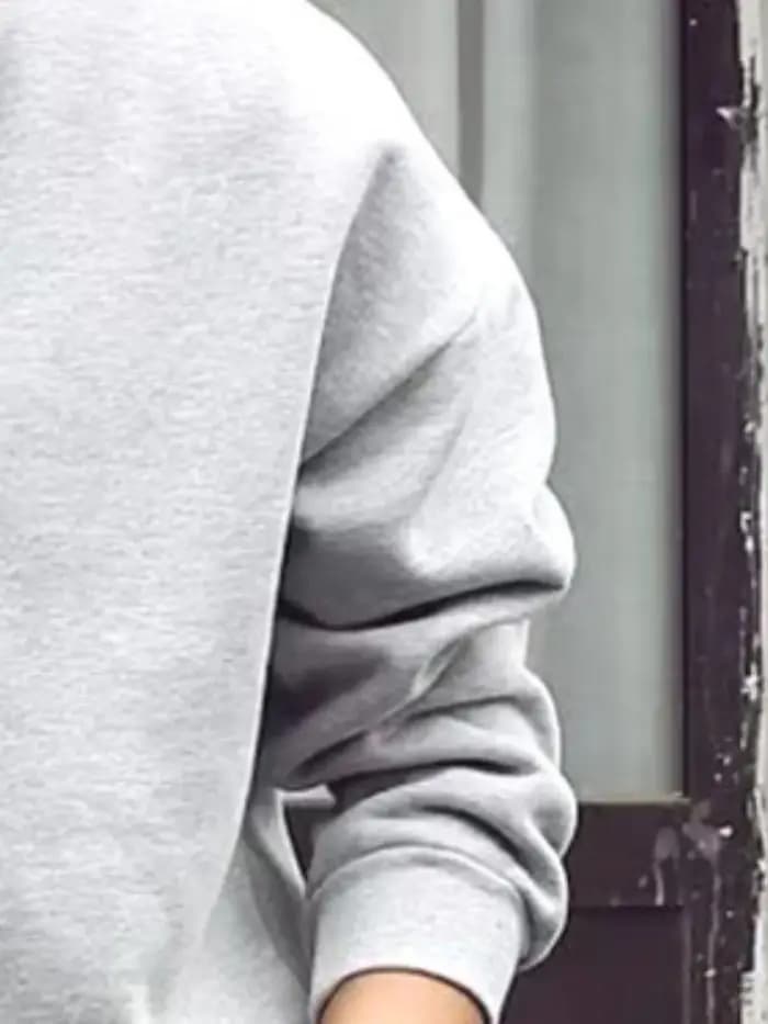 Sweat-shirt à col ras du cou pour hommes, coupe ample, couleur unie, col Henry, mode printemps rétro