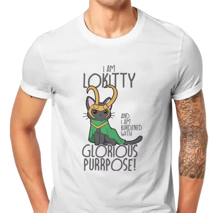 LOKITTY Norse Mythology Loki Men T Shirts Vintage Grunge Large Retro Tshirts Harajuku Men Tshirt Clothing