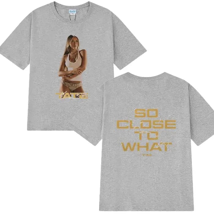 Tate McRae 2025 Concert donc proche de quoi t-shirt nouveaux hommes femmes vintage surdimensionné à manches courtes T-shirts unisexe 100% couverture en coton