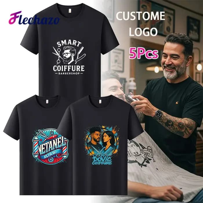 T-shirts personnalisés en coton, créez votre propre design, logo personnalisé, t-shirt pour homme et femme, t-shirt personnalisé Baber.