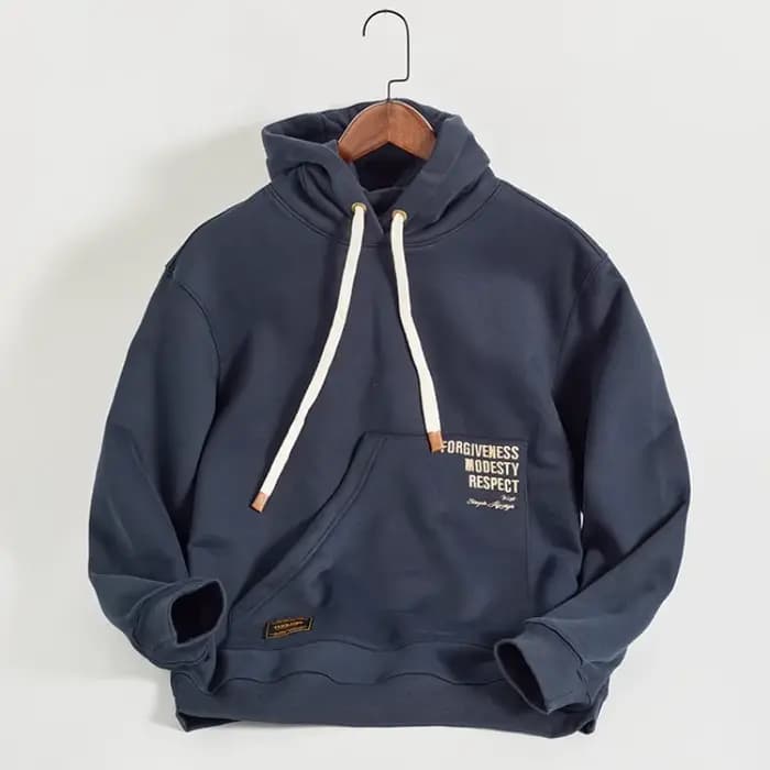 Sweat à capuche épais pour homme avec doublure Smile, automne et hiver