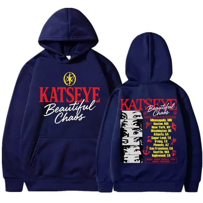 Kpop Katseye beau Album du Chaos sweat à capuche mode Hip Hop Vintage Harajuku hommes femmes pull polaire vêtements de sport amples Streetwear
