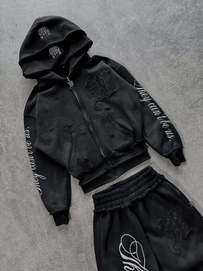 Sweat-shirt à capuche zippé double couche pour femme