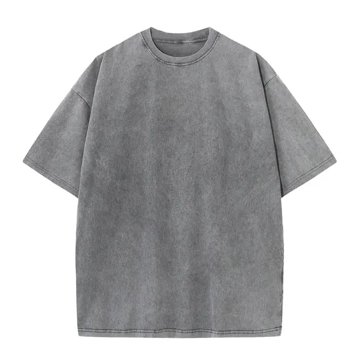 T-shirt d'été pour hommes 230G coton lourd Vintage lavé T-Shirts surdimensionné à manches courtes en