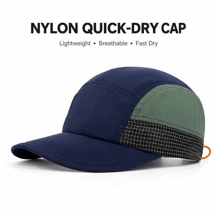 Casquette 5 panneaux à séchage rapide pour homme