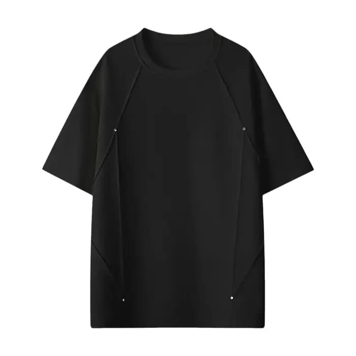 T-shirt à manches courtes de style américain, coupe ample, col rond, décontracté, couleur unie, qualité supérieure, fibre de polyester, pour homme, été