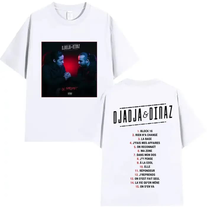 Rappeur Djadja & Dinaz Album 2025 t-shirts graphiques hommes Style Vintage gothique vêtements T-Shirt Hip Hop à manches