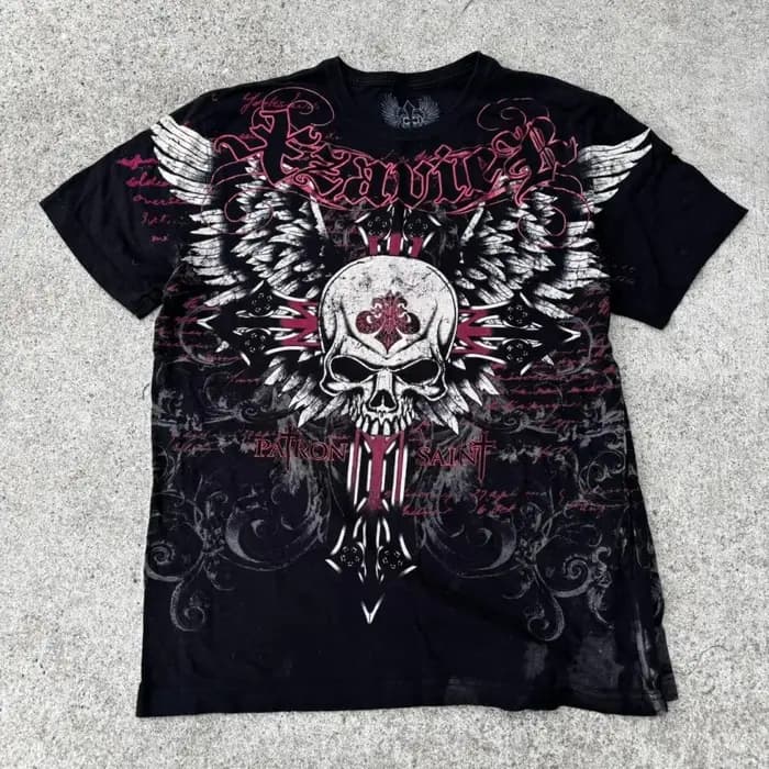 T-shirt pour homme à imprimé crâne américain