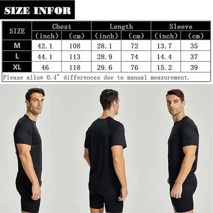 Chemise de compression à manches courtes pour hommes
