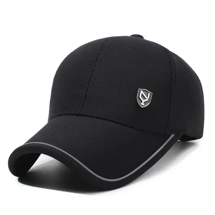Casquette d'été noire respirante pour hommes, Version coréenne polyvalente, chapeau de Baseball pour
