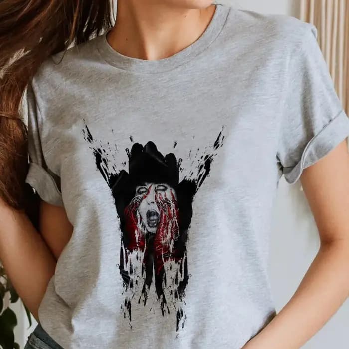 Marilyn Manson t-shirt fille années 80 vêtements coréens rétro hip hop streetwear kawaii Pop Culture