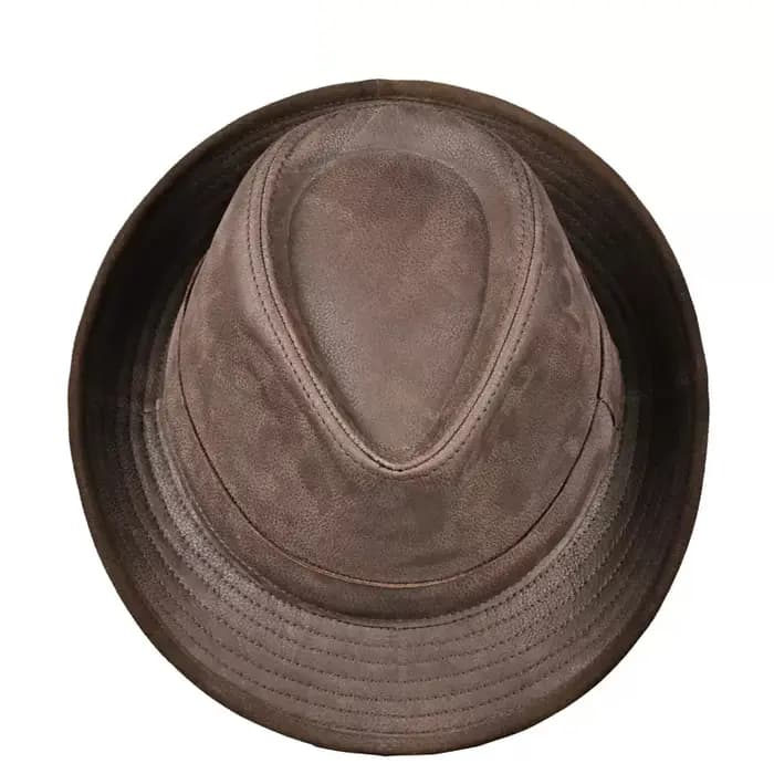 Casquette en cuir Nubuck de haute qualité pour hommes, casquette Vintage en peau de vache, bord en daim, bord court, chapeau masculin, 60CM