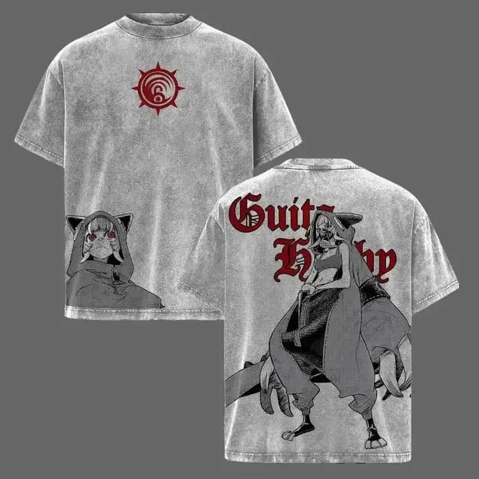 T-shirt Manga Guita Hebby Fantasia Gachiakuta pour Hommes et Femmes, T-shirt Vintage Lavé, T-shirt e