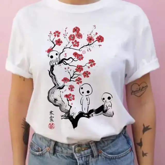 T-Shirt d'été à manches courtes pour hommes et femmes, Studio Ghibli Totoro, Harajuku Kawaii Totoro