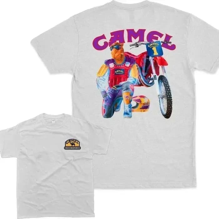 T-shirt Rétro 2026 Camel Cigarettes en Coton Vintage à Manches Courtes